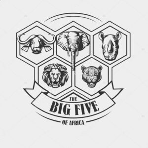 Big 5 safari Africa Icon Big 5 safari Africa Icon