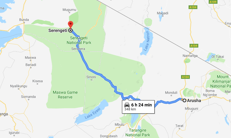 Get to Serengeti by road from Arusha to Serengeti