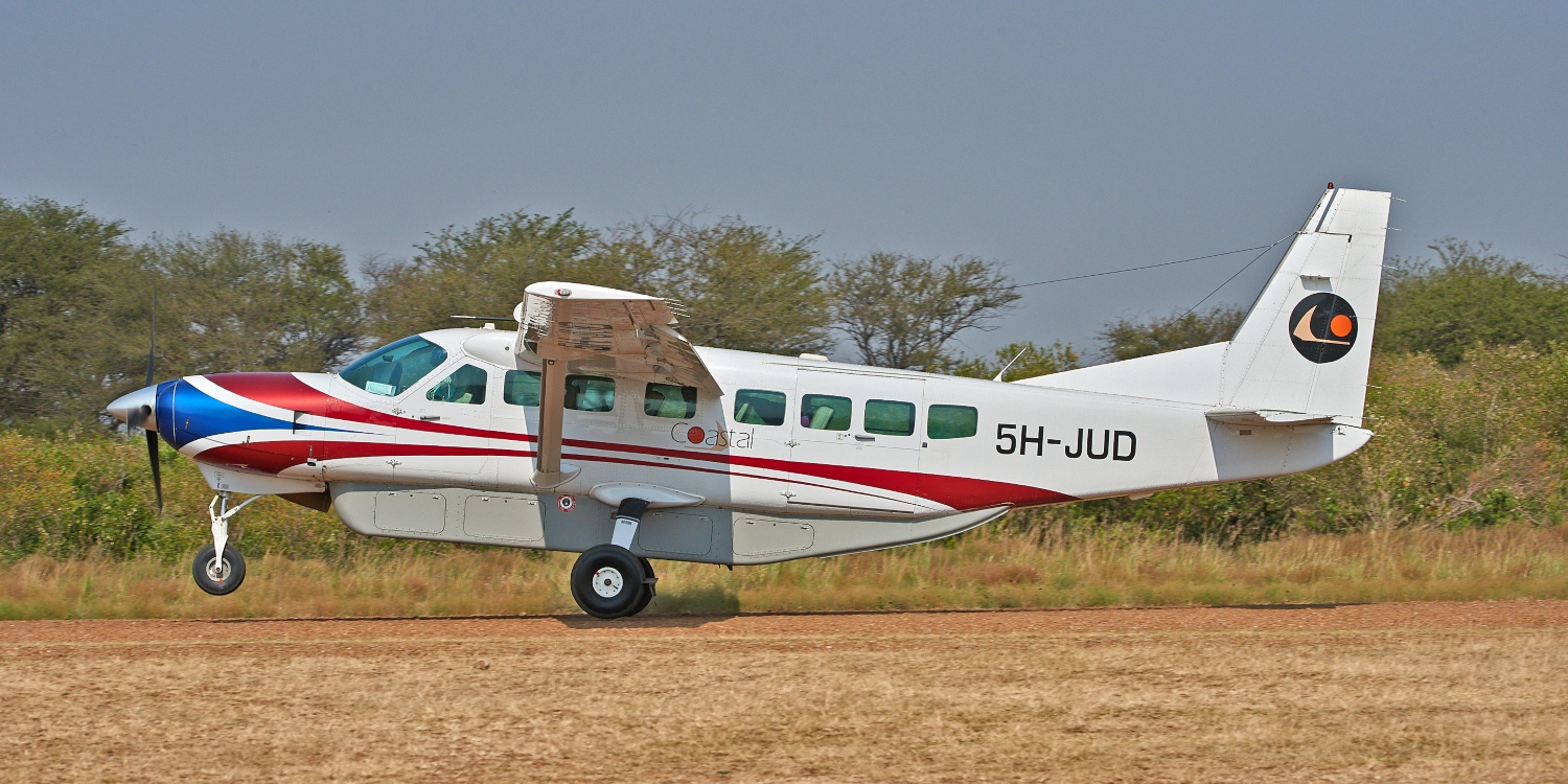 A small plane on Serengeti-airport A small plane on Serengeti-airport