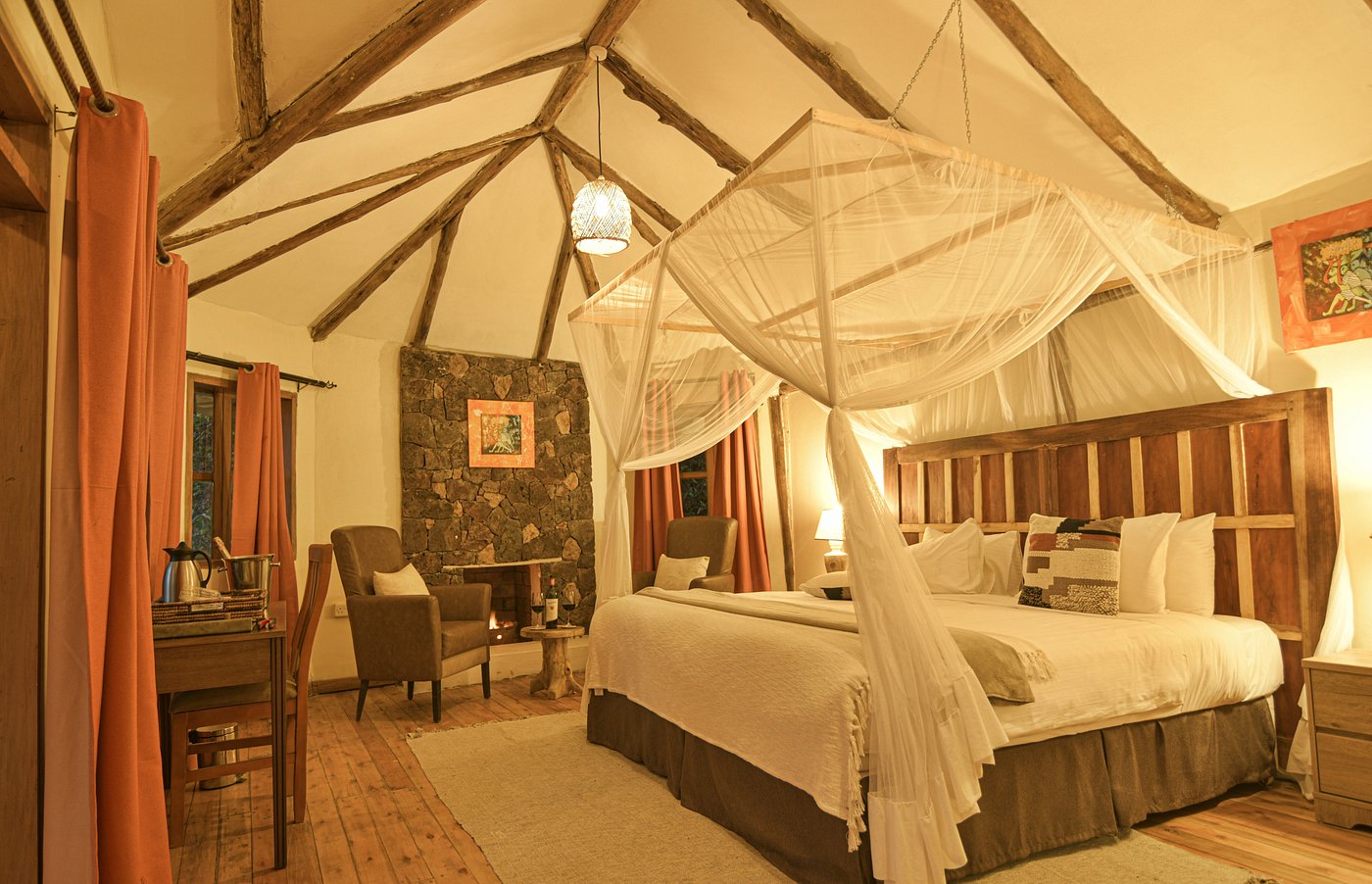 double-chalet inside Gorilla safari Lodge in Bwindi