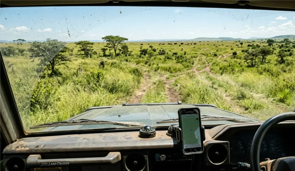 navigating Masai Mara via a 4x4 self drive