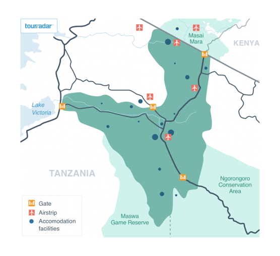 The Serengeti Airstrips Map
